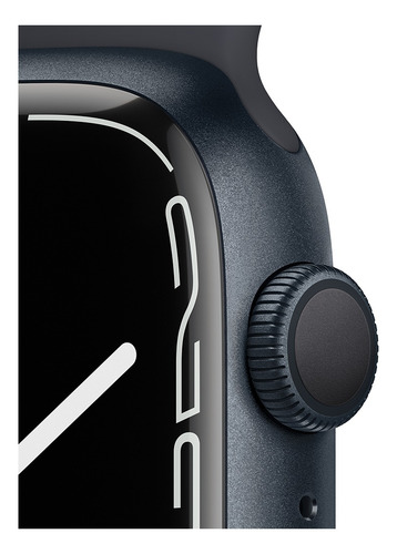 Imagem 3 de 9 de Apple Watch Series 7 (GPS, 45mm) - Caixa de alumínio meia-noite - Pulseira esportiva meia-noite