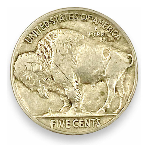 Moneda Antigua 5 Centavos Búfalo 1937 Estados Unidos (Usado)