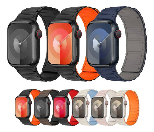 Pulseira Silicone Elos Para Apple Watch 49mm 45m 44m 40m 41m