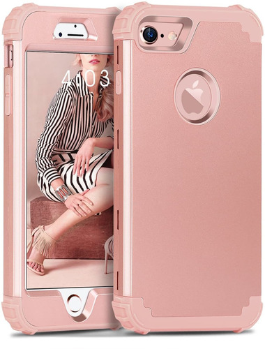 Funda Para iPhone 8/7, Rosa/resistente/delgada/silicona