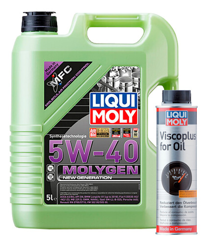 Kit Aceite 5w40 Molygen Viscoplus Liqui Moly + Obsequio