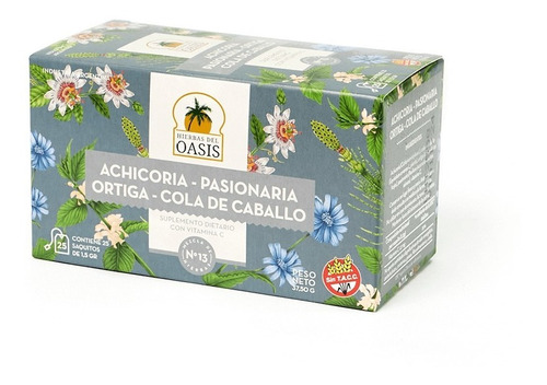 Imagen 2 de 3 de Té Hierbas Del Oasis Mezcla N13 Presión Alta Pack X 3 Cajas