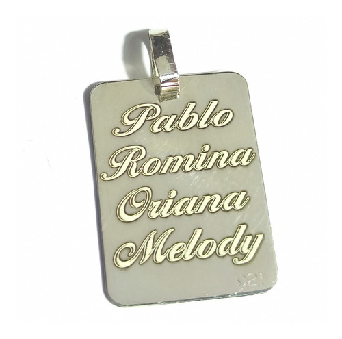 Foto Medalla Plata 925 Personalizada 15x21mm Escrit
