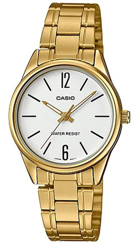 Reloj Mujer Casio Ltp-v005g- Cuarzo Pulso Dorado Just Watche