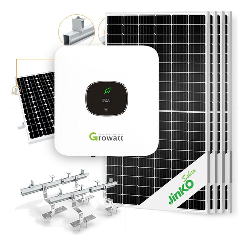 Kit Solar 1,88 Kwh - 2 Ktl / Monofásico On-grid / Teja