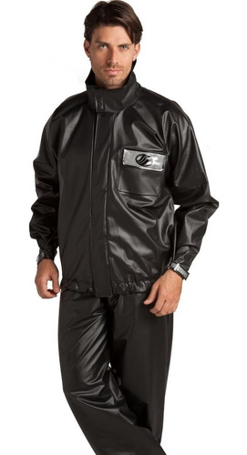 Capa / Conjunto De Chuva 100% Impermeável Moto Alba Europa Pvc Motoqueiro Motoboy C/ Gola Tamanhos P M G Gg Eg