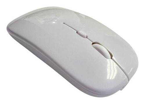 Mouse Inalámbrico, Bluetooth, Recargable, Color Blanco