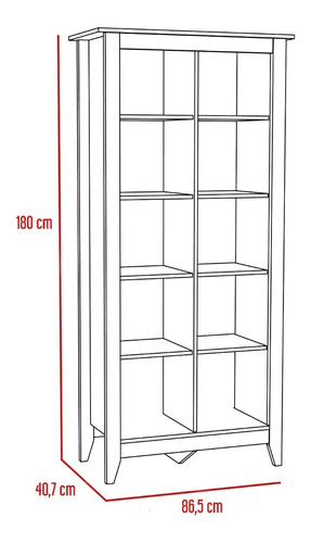 Rack Tv65 C/puerta + Librero Essential - Wengue