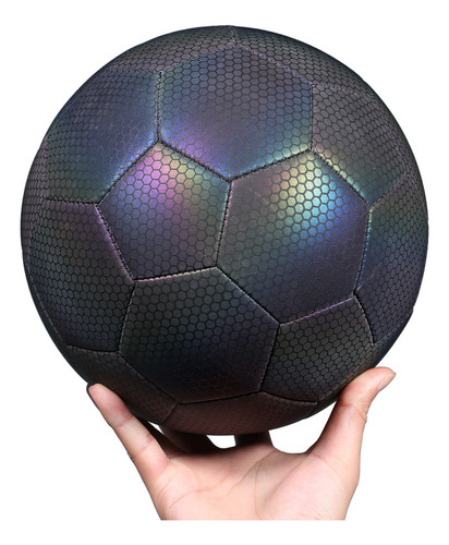 A Balón De Fútbol Reflectante, Noche, Luz Brillante, Fútbol