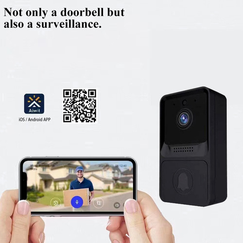 Imagen 8 de 10 de Timbre De Casa Inteligente Inalámbrico Wifi Con Cámara