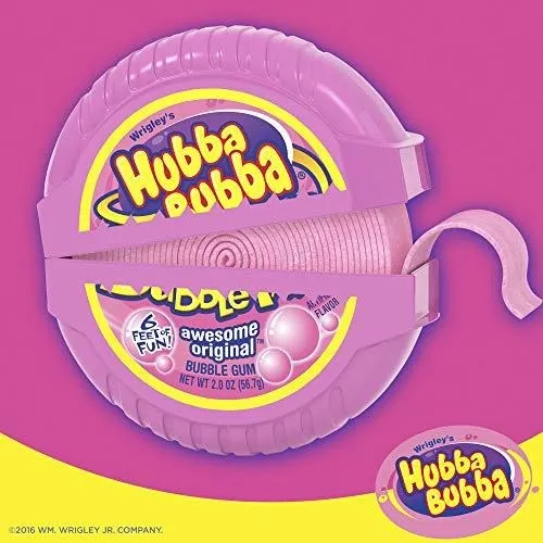 Chicle - Hubba Bubba Original Bubble Gum Tape, 2 Onzas