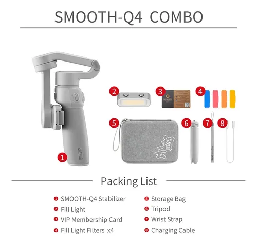 Estabilizador Zhiyun Smooth Q4 Combo 3 Ejes Celular Gimbal