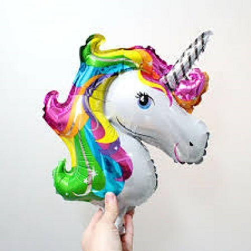 10 Globo Metalizados Unicornios 36 Cm Sin Soportes