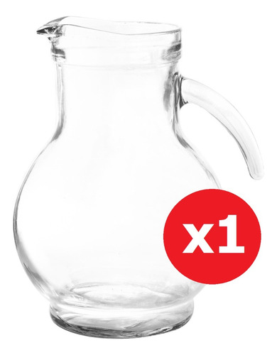 Jarra para bebidas Rigolleau Vallarta color transparente hecha de vidrio de 1500mL