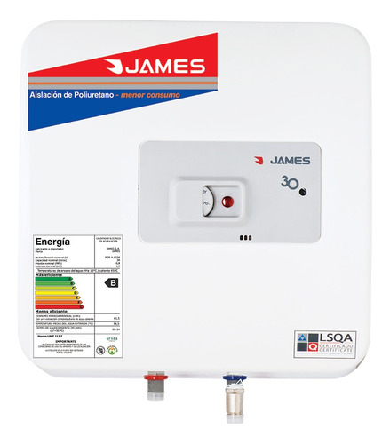 Calefon Termotanque James 30 Lts Prisma Acero Ehogar