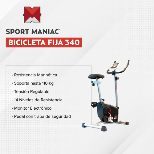 Bicicleta Fija Vertical Arg-340 Sport Maniac