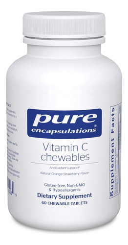 Vitamina C Masticables Pure Encapsulations 60 Tabletas