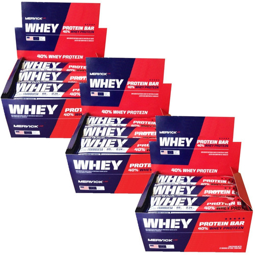 Whey Protein Bar 36 Barras Proteina 65 Grs C/u Mervick