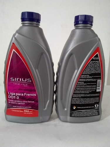 Fluido Para Frenos  Sirius Ultralub Liga Litro Dot 3