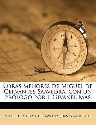 Libro Obras Menores De Miguel De Cervantes Saavedra, Con ...