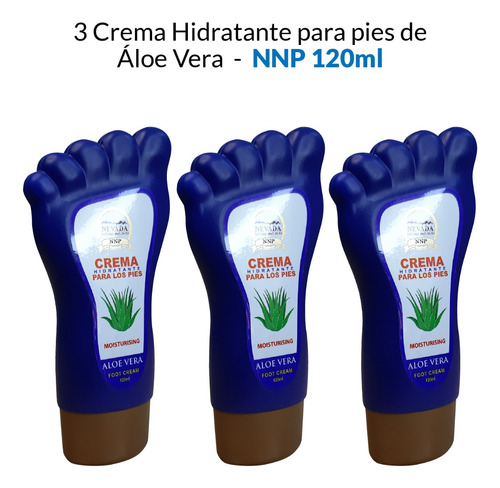 3 Crema Hidratante Para Pies De Áloe Vera - Nnp 120ml