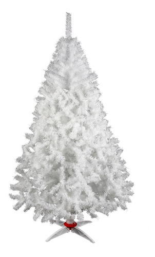 Arbol De Navidad Blanco Pino Amplio 205cm Artificial Monarca