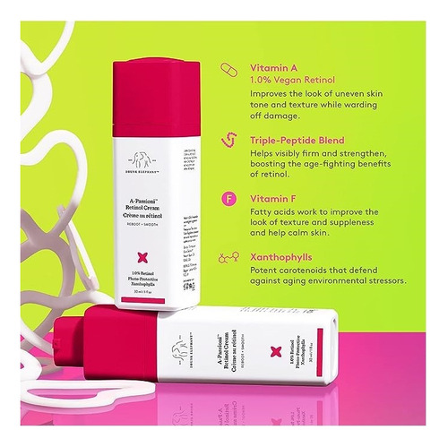 Crema Facial Antienvejecimiento Con Retinol Drunk, 30 Ml Momento De Aplicación Día/noche Tipo De Piel Todo Tipo De Piel
