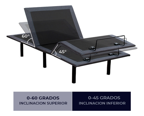 Colchón King Size Roomi Smile Memory Foam + Base Eléctrica