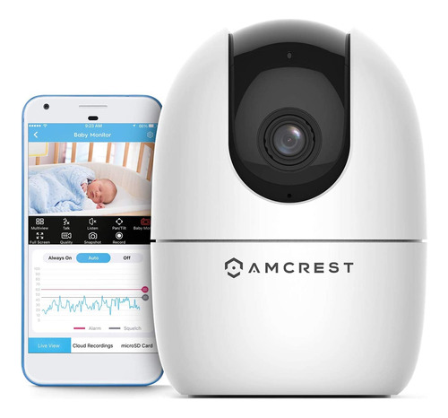 Amcrest P Smart Home Wifi Cámara Para Bebé, Monitor De Be.