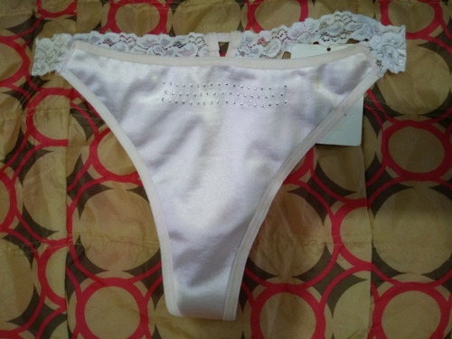 Tanga Rosa Pastel Satinada Brillosa C/encaje Suave