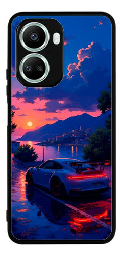 Funda Case Coche Carreras Gt3 Rs 911 Blanco Para Huawei