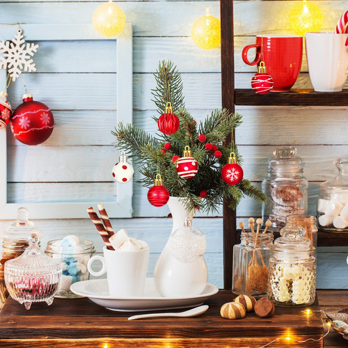 120 Mini Adornos Bola Navidad 3 Cm Inastillables Colgantes