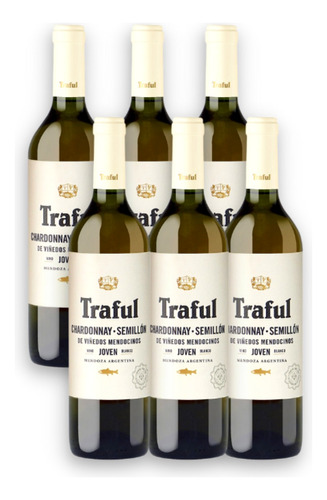 Vino Blanco Traful Joven Chardonnay Semillón Caja X6u 750ml 