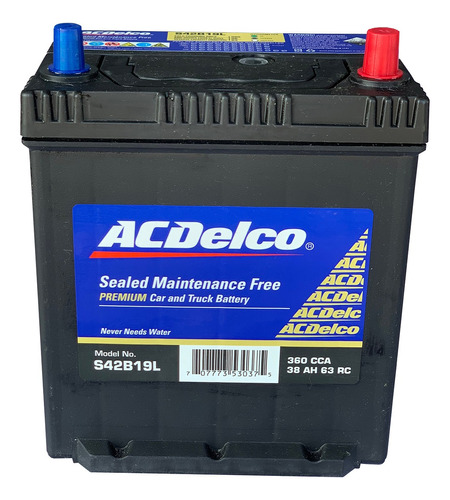 Bateria Acdelco 38 Amper 38ah S42b19lbh Ns40zl