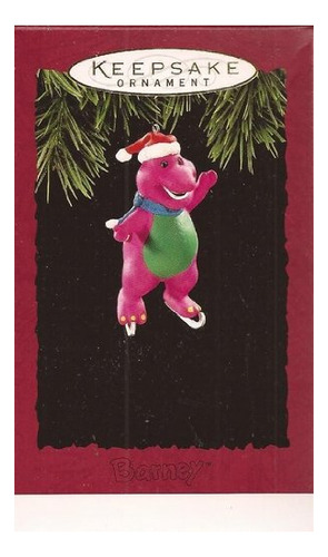 Qx5966 Barney Ice Skating 1994 Hallmark Keepsake Isvig