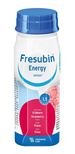 Fresubin Energy Drink 200ml - Morango - Kit Com 4 Morango