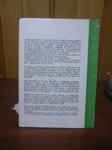 Álvaro Yunque - Versos De La Calle (Usado)