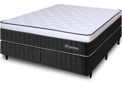 BF Colchões cama box king premium mola ensacada e espuma D33 193x203