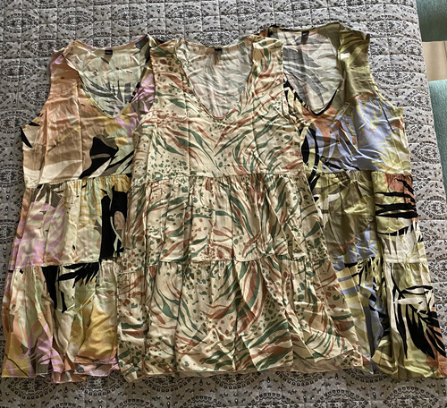 3 Vestidos Cortos Nuevos L Playeros Verano Rapsodia Wanama