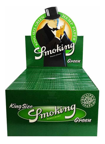 Caixa De Seda Smoking Green King Size