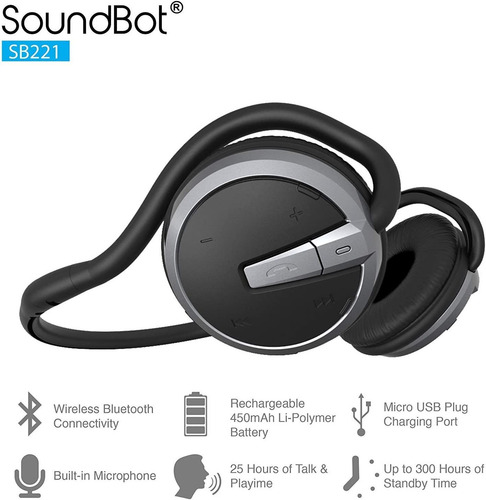 Audífonos Inalámbricos Soundbot Sb221 Hd Bluetooth 4.0 Sport