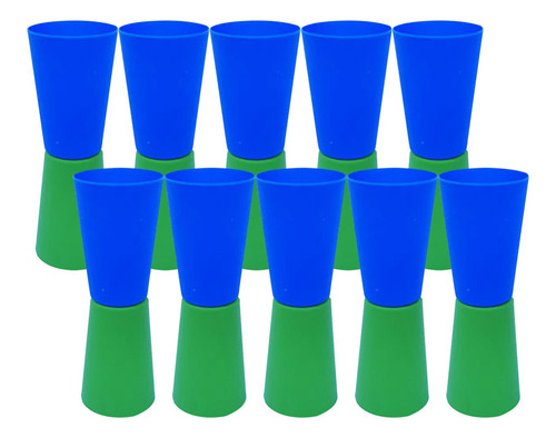 10x Flip Cups Ayuda Para El Entrenamiento De Azul Verde