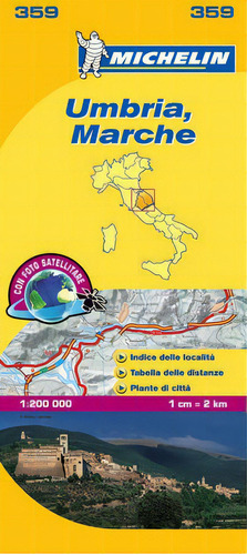 Mapa Local Umbria, Marche, De Michelin. Editorial Michelin España Portugal S.a. En Italiano
