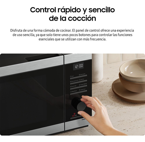 Horno De Microondas Samsung, Inox, Ceramic Inside