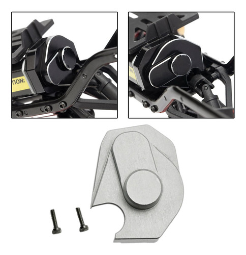 1:24 Caja De Cambios De Metal Para Axial Scx24 Plata