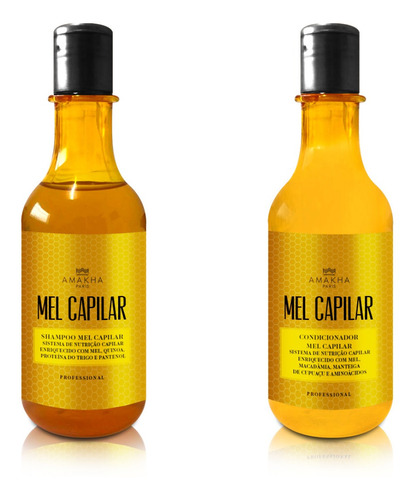 Kit Miel Capilar Shampoo + Acondicionador 300ml Amakha 