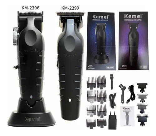 comprar Combo Maquinas De Pelo Profesional Kemei Km-2299 Y Km-2296