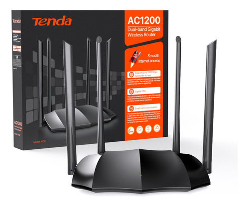 Router Ac1200 Wifi Inteligente De Doble Banda Tenda Ac8.