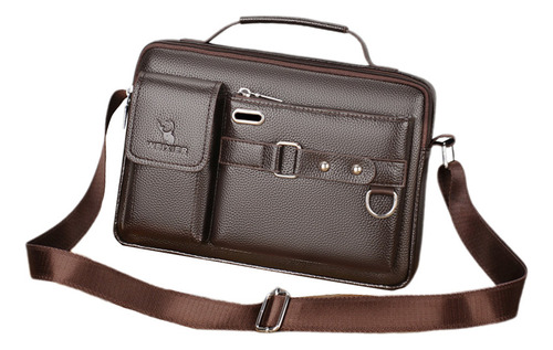 Bolso Hombro Cuero Elegante Para Hombre