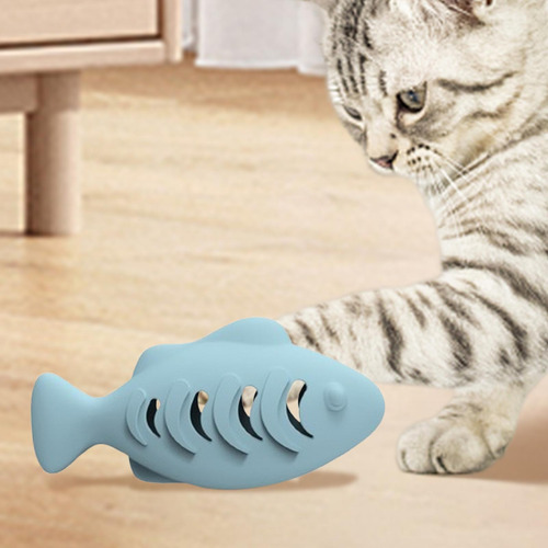 2 Fish Shape Cat Toys Cat Toy Food Dispenser Feeder Food
